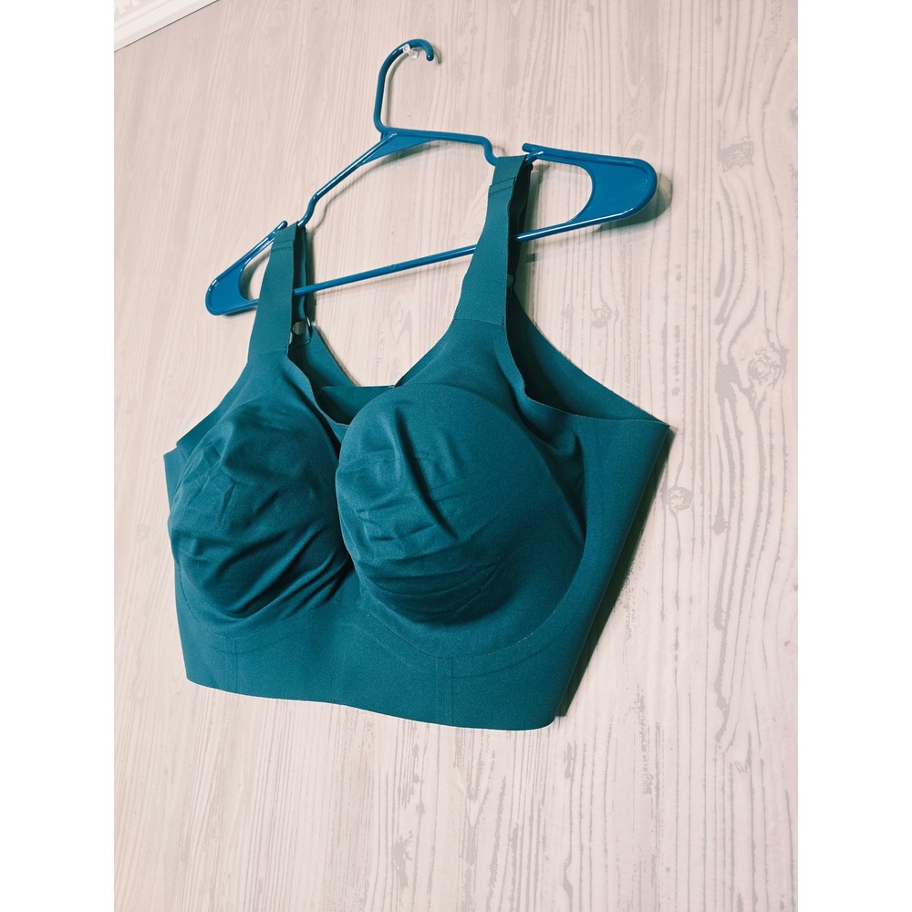 Evelyn & Bobbie Beyond Bra Womens 3XL Teal Wireless Seamless Support